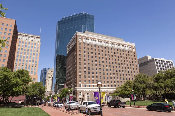 Rue à Fort Worth au centre-ville. Texas, États-Unis — Photo