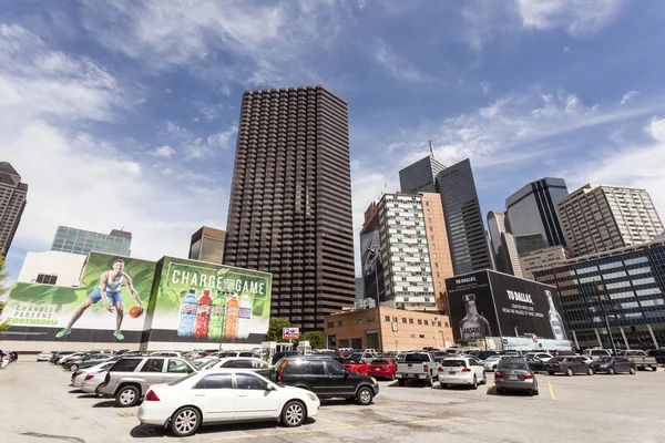 Commercials in Dallas downtown, USA — Stock Photo, Image