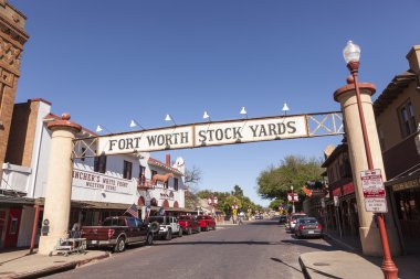 Fort Worth Stockyards Historic District. TX, USA clipart