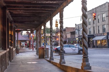 Fort Worth Stockyards at dusk.Texas, USA clipart