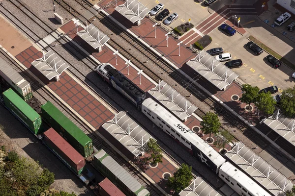 Trinity uitdrukkelijke spoorweg op het station in Dallas — Stockfoto