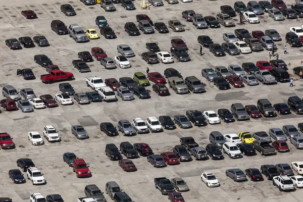 Aerial view of a parking lot — Stock Photo, Image