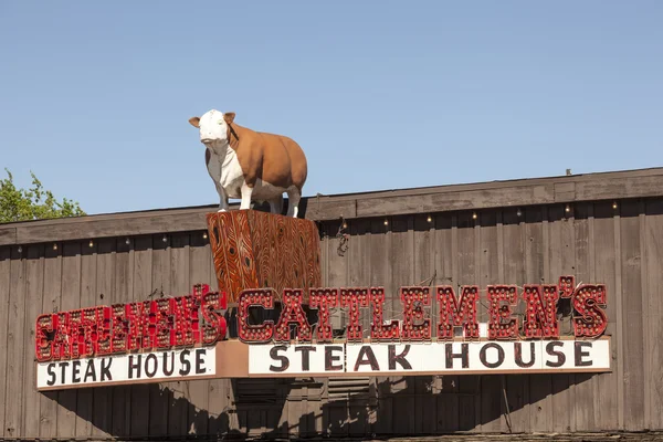 Steak House veehouders in Fort Worth, Tx, Verenigde Staten — Stockfoto