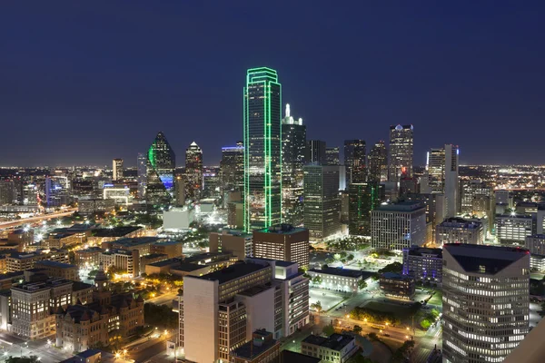 Dallas Downtown nachts — Stockfoto