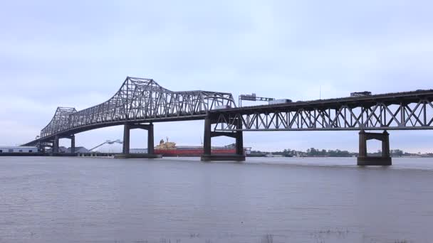 Starý most v Baton Rouge, Louisiana, Usa — Stock video