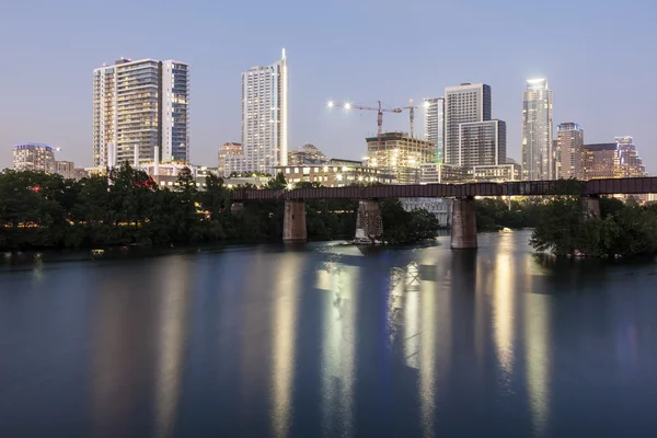 Downtown Austin bij Night, Texas — Stockfoto