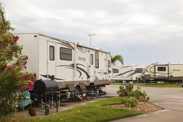 Camping plats vid Galveston Bay i Texas — Stockfoto