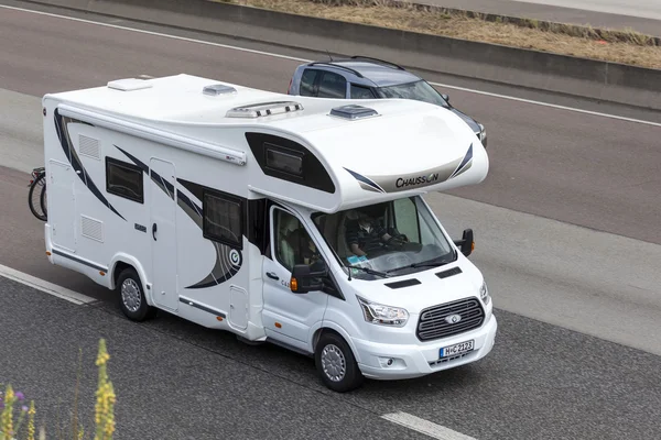 Chausson Camper on the road — Stock Photo, Image