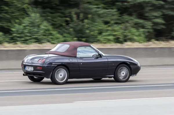 Fiat Barchetta on the highway — Stock Photo, Image