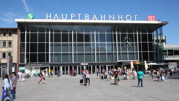 Centralstationen i Köln, Tyskland — Stockvideo