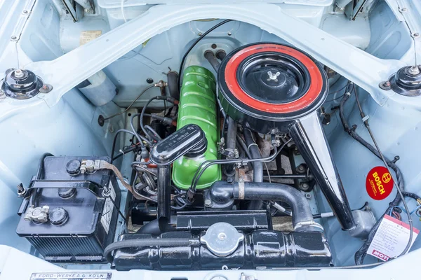 Engine Bay of an old Audi Royalty Free Stock Photos