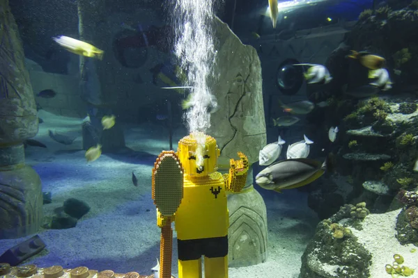 Mergulhador de Lego no Legoland Atlantis — Fotografia de Stock