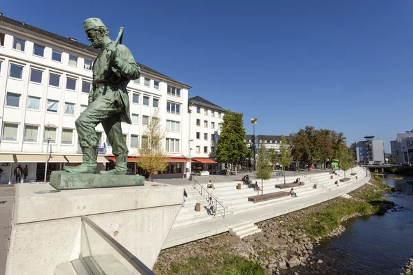 德国西根的矿工雕像 — 图库照片