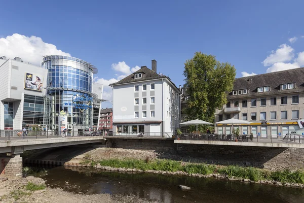 Sieg river in the city of Siegen, Germany — Stock Photo, Image