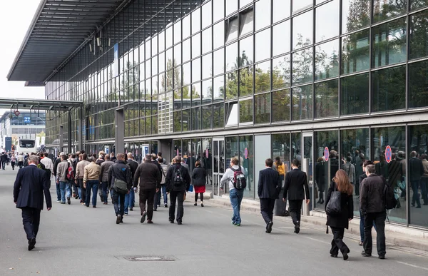 Visitors at the 65th IAA Commercial Vehicles 2014 in Hannover, Germany — Stock Photo, Image