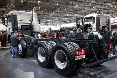 MAN truck TGS 44.480 chassis at the 65th IAA Commercial Vehicles 2014 in Hannover, Germany clipart