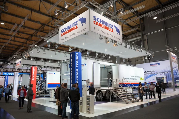 Schmitz Cargobull Trailer Company stand at the 65th IAA Commercial Vehicles fair 2014 in Hannover, Germany — Stock Photo, Image