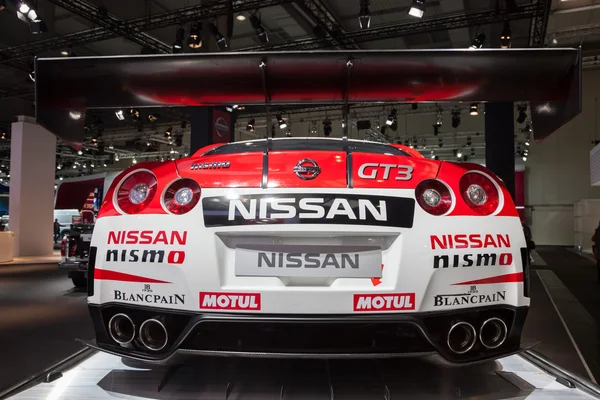 NISSAN GT3 Nismo Race Car na 65th IAA Commercial Vehicles Fair 2014 em Hannover — Fotografia de Stock