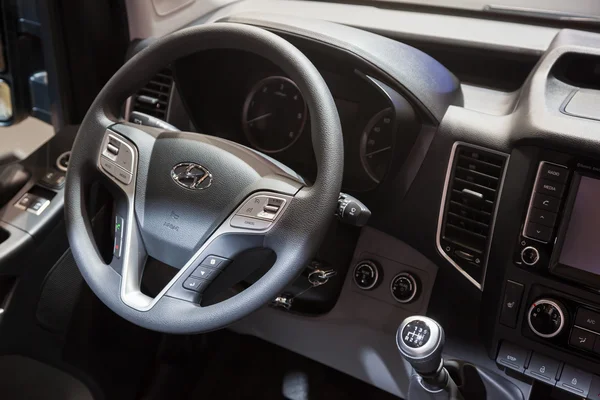 Interior of the new Hyundai H350 Van at the 65th IAA Commercial Vehicles fair 2014 in Hannover, Germany — Stock Photo, Image