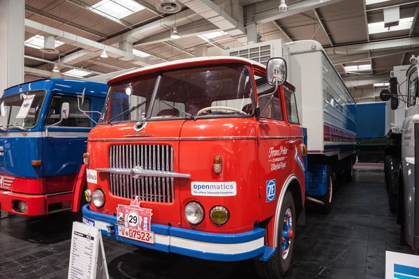 Historic SKODA truck S 706 RT from 1967 at the 65th IAA Commercial Vehicles Fair 2014 in Hannover, Germany — Stock Photo, Image