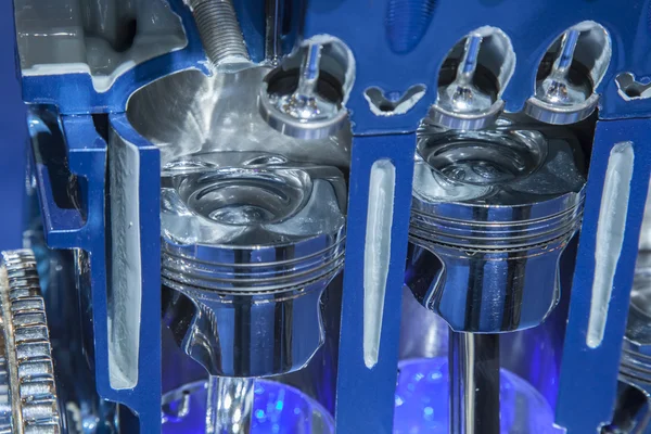 Pistons of a modern car engine — Stock Photo, Image