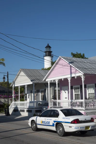 Carros de polícia em Key West, Florida, EUA — Fotografia de Stock