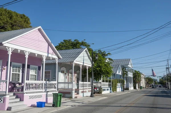 在美国佛罗里达州的基韦斯特，色彩缤纷的房子 — 图库照片