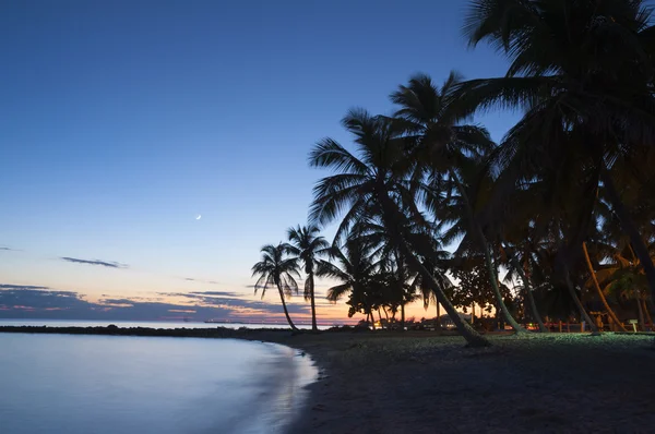 佛罗里达州基韦斯特海滩上的日落 免版税图库图片