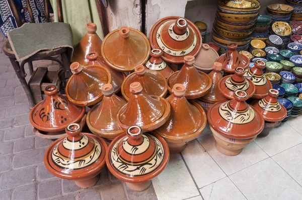 Traditionell marockansk keramik butik i Marrakech, Marocko — Stockfoto