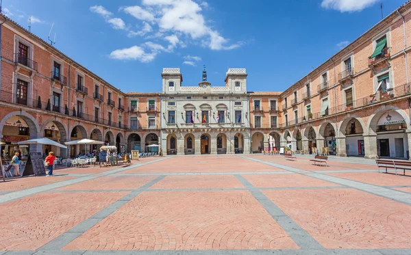 Náměstí ve starém městě avila, castilla y leon, Španělsko — Stock fotografie