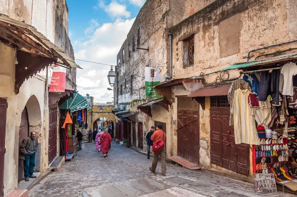 Fez, Fas - Aralık 2: Sokakta Fez eski Medine. Aralık ayı 2, 2008 Fez, Fas, Afrika — Stok fotoğraf