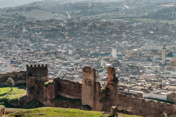 Blick über die antike Medina von Fez, Marokko — Stockfoto
