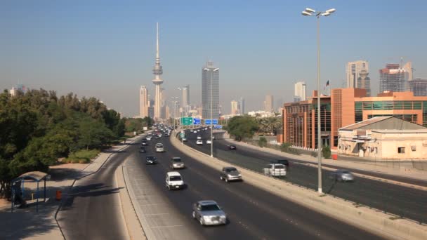 Traffico in Kuwait — Video Stock