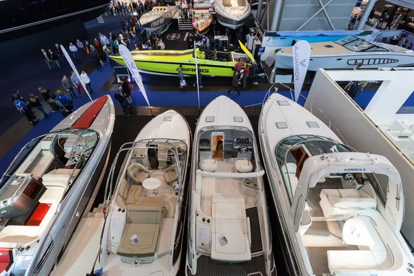 Boot Duesseldorf 2015 - the worlds biggest yachting and water sports exhibition. January 25, 2015 in Duesseldorf, Germany — Stock Photo, Image