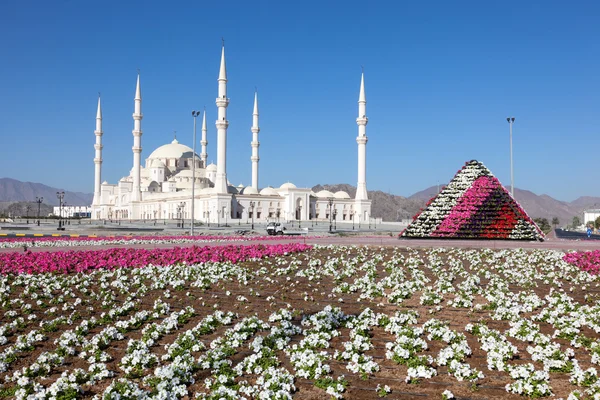 Die neue Scheich-Zayed-Moschee in Fudschaira, vereinigte arabische Emirate — Stockfoto