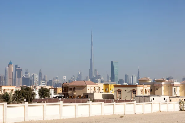 Skyline do centro de Dubai, Emirados Árabes Unidos — Fotografia de Stock