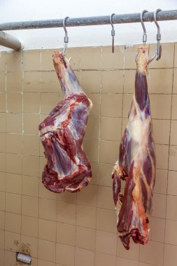 Meat in a butcher shop in Umm Al Quwain, United Arab Emirates clipart