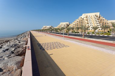 Promenade at the Marjan Island in Ras Al Khaimah, United Arab Emirates clipart