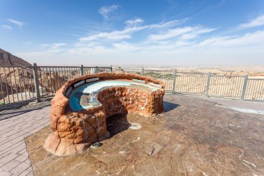 View point at the Jebel Hafeet mountain in Al Ain, Emirate of Abu Dhabi, UAE clipart