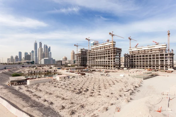 Site de construction dans la ville de Dubaï, Émirats arabes unis — Photo