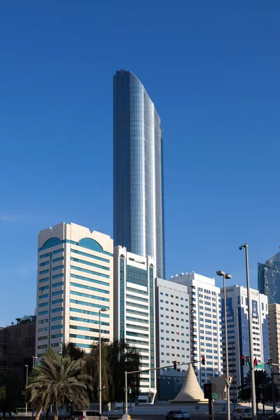 ABU DHABI - DEC 21: The World Trade Center Building in Abu Dhabi. December 21, 2014 in Abu Dhabi, United Arab Emirates — Stock Photo, Image