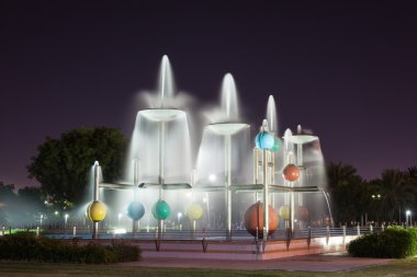 Fountain in the city of Al Ain, United Arab Emirates clipart