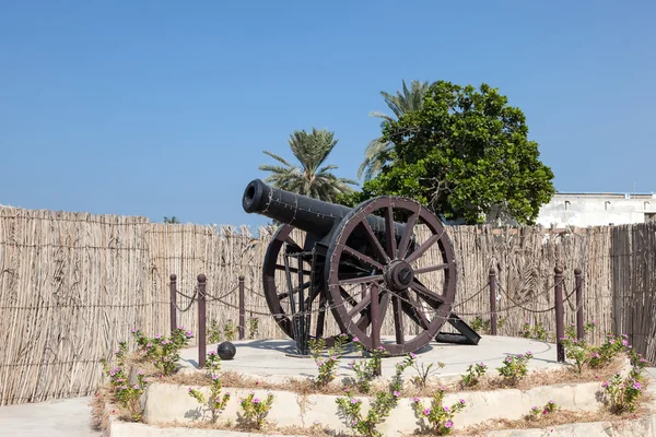 Ιστορικό κανόνι στο um Al Quwain, Ηνωμένα Αραβικά Εμιράτα — Φωτογραφία Αρχείου