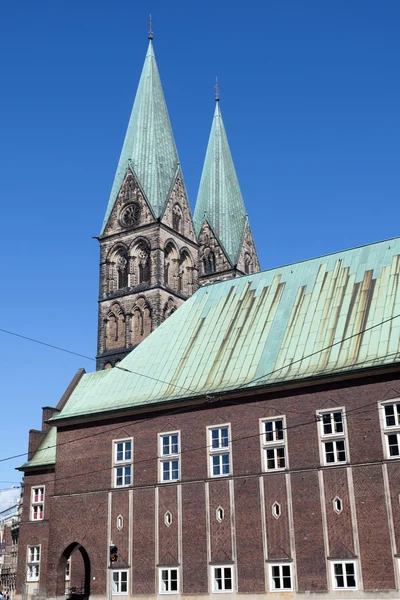 La cattedrale di Brema nella città di Brema, Germania — Foto Stock