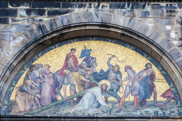 Jesus Kristus korsfästelsen mosaik — Stockfoto