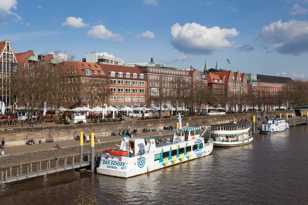 Río Weser en Bremen, Alemania — Foto de Stock