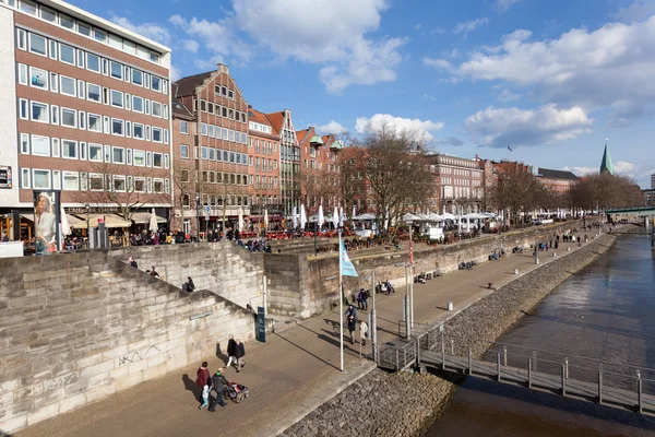 Promenade Bremen, Almanya — Stok fotoğraf