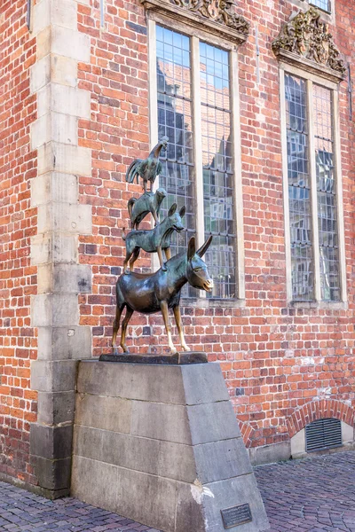 Bremer Città Musicisti Statua — Foto Stock