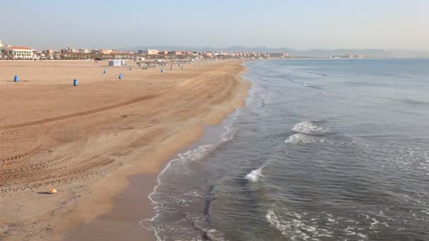 Strand in Valencia — Stockvideo