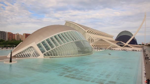 Stad för konst och vetenskap i Valencia — Stockvideo